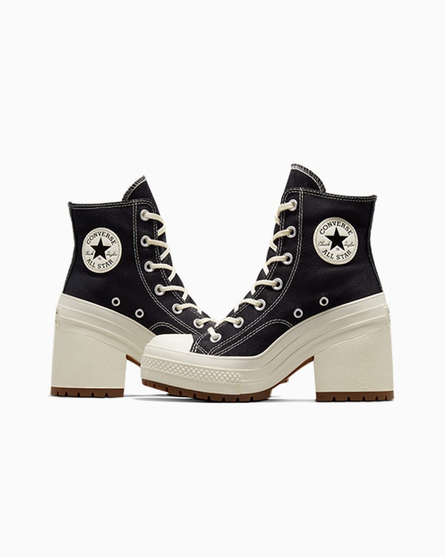 Dámské Boty Vysoké Converse Chuck 70 De Luxe Heel Černé | CZ LPYR41